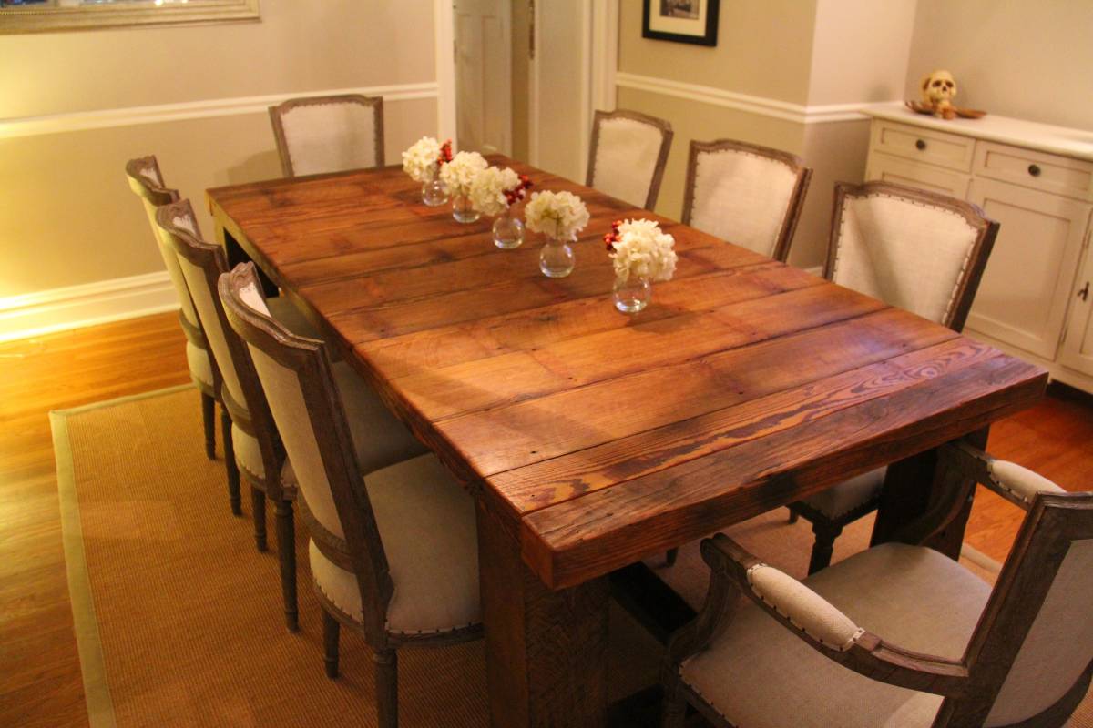 Деревянные столы для кухни большие